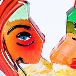 Murano Glass Picasso-style Sculpture Abstract Female Head Art - thumbnail 3