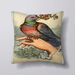 Pigeon Bird - Customizeable Personlized -Cushion Cover Case Or Stuffed With Insert - thumbnail 1