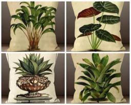 Plants & Green Leaves Pillow Case/Decorative Waist Case Cushion/Boho Bedding Decor/Housewarming Cushion Cover/Pillow For Farmhouse - thumbnail 1