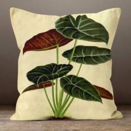 Plants & Green Leaves Pillow Case/Decorative Waist Case Cushion/Boho Bedding Decor/Housewarming Cushion Cover/Pillow For Farmhouse - thumbnail 3
