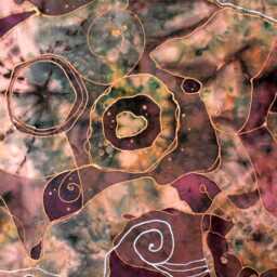 "Large Abstract Canvas Wall Art Gemstones Pastel Mixed Media, 55"" X 16" - thumbnail 4