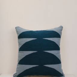 Blue Cotton Kilim Throw Pillow Set - Decorative Pillowcases 16x16 18x18 20x20 Soft Modern Trendy Pillowcase Cover Couch Sofa Bed Combo - thumbnail 2