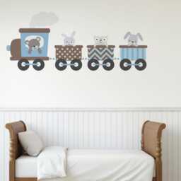 Kids Wall Decals Choo Train With Animals, Stickers, Decal Nursery, Nursery Decal, Baby Decals, Decor - thumbnail 2