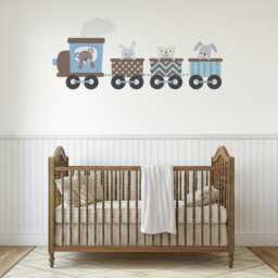 Kids Wall Decals Choo Train With Animals, Stickers, Decal Nursery, Nursery Decal, Baby Decals, Decor - thumbnail 3
