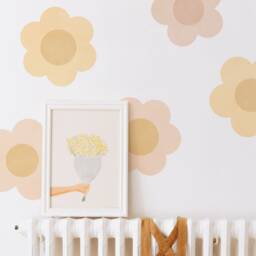 Daisy Flowers Wall Decals, Plastic-Free Kids Room Stickers - thumbnail 3