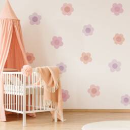 Daisy Flowers Wall Decals, Plastic-Free Kids Room Stickers - thumbnail 2