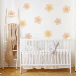 Daisy Flowers Wall Decals, Plastic-Free Kids Room Stickers