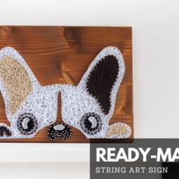 French Bulldog String Art Wood Sign, Custom Dog Decor - thumbnail 2