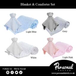 Personalised Baby Blanket & Comforter - Name Embroidery Popcorn - thumbnail 2