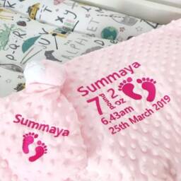 Personalised Baby Blanket & Comforter - Name Embroidery Popcorn - thumbnail 1