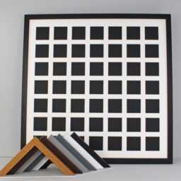 Instax Square Multi Aperture Wooden Photo Frame. Holds Forty-Nine 62mmx62mm Sized Photos. 60x60cm. Shows Only - Not Border - thumbnail 3