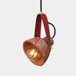 Pera Ceramic Pendant With Fire-Hose Strap Red Iron 6 - thumbnail 1