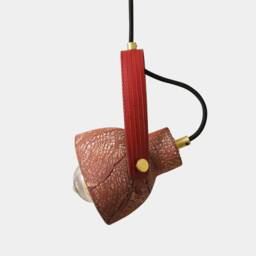 Pera Ceramic Pendant With Fire-Hose Strap Red Iron 6 - thumbnail 2