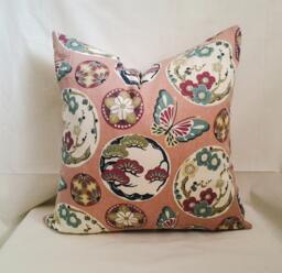 Dusty Rose & Butterfly Pillow Cover, 16x16 Decorative Pillow, Toss Pillow, Home Decor, Summer, Spring Decor - thumbnail 1