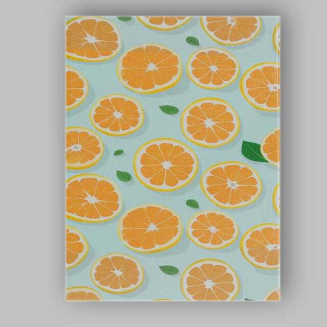Fresh Orange Slice Citrus Repeat Pattern Canvas Wall Art Print Decor Picture Ready To Hang - image 1