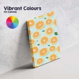 Fresh Orange Slice Citrus Repeat Pattern Canvas Wall Art Print Decor Picture Ready To Hang - thumbnail 4