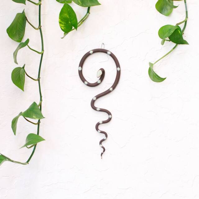 Ceramic Wall Snake, Medium By Carter + Rose - image 1