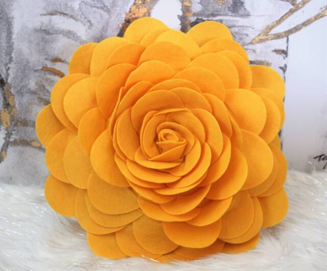 3D Flower Pillow - Handmade Accent Couch & Living Riom Decor - image 1