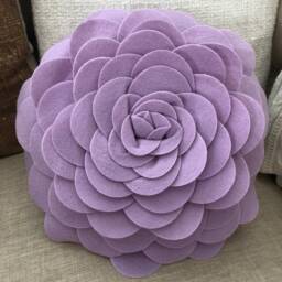 3D Flower Pillow - Handmade Accent Couch & Living Riom Decor - thumbnail 4