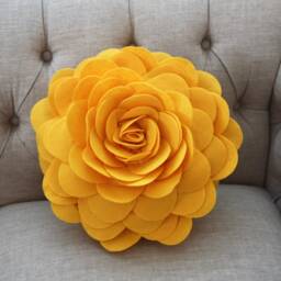 3D Flower Pillow - Handmade Accent Couch & Living Riom Decor - thumbnail 2