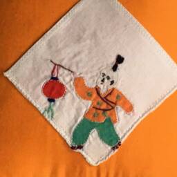 Asian Themed Pillows, Man -Woman Vintage Graphic Fabric Pillow - thumbnail 3