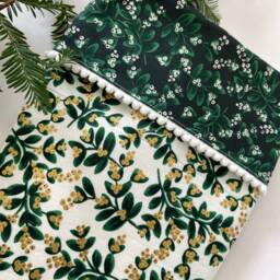 Rifle Paper Co Mistletoe in White Fabric Christmas Stocking - thumbnail 3