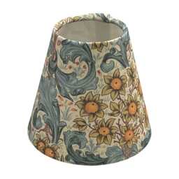 William Morris Orchid Tourmaline Fabric Candle Clip Lampshade, Handmade UK Designer, Chandelier Lampshades, On Lampshade - thumbnail 3