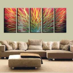 Abstract Metal Wall Art Sculpture, Contemporary Aluminum Artwork - thumbnail 2