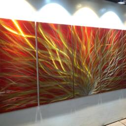 Abstract Metal Wall Art Sculpture, Contemporary Aluminum Artwork - thumbnail 3