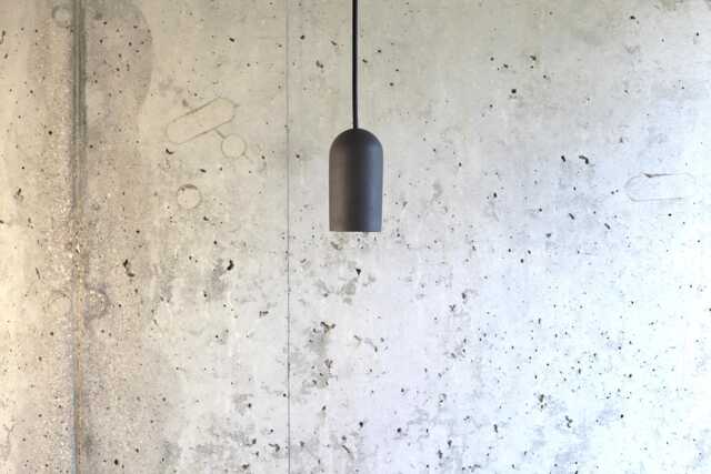 Black Concrete Cylinder Pendant Light - Handmade Modern Lighting - image 1