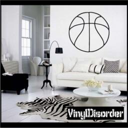 Basketball Vinyl Wall Decal Or Car Sticker - Basketballst014Et - thumbnail 1