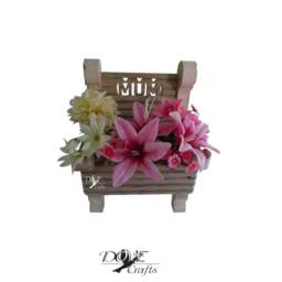 Personalised Wooden Chair Planter Garden Decor Custom Initials Gift Memorial Birthday Easter - thumbnail 2