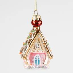 Princess Gingerbread House Christmas Tree Decoration - Festive Season Winter Wonderland Traditional Magical Hansel & Gretel Pink Girls Gift