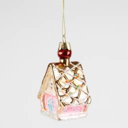 Princess Gingerbread House Christmas Tree Decoration - Festive Season Winter Wonderland Traditional Magical Hansel & Gretel Pink Girls Gift - thumbnail 2