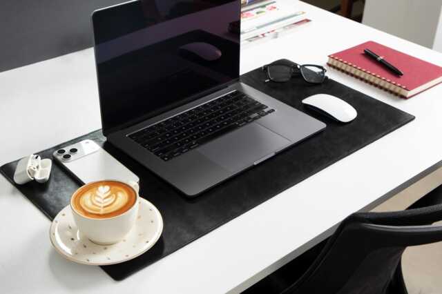 Leather Desk Mat, Mouse & Keyboard Pad, Office Decor - image 1