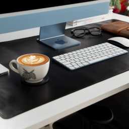 Leather Desk Mat, Mouse & Keyboard Pad, Office Decor - thumbnail 2