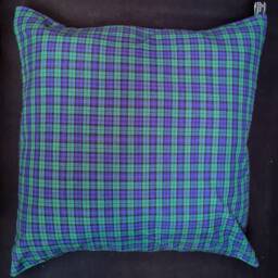 Blue Tartan Cushion Cover Fits 18 - thumbnail 3