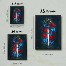 Framed Quicksilver Bookshelf Decor, Romantasy Art Print, Bookish Smut Gift, Kingfisher - thumbnail 2