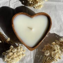 Heart Candle Home Decor Aesthetic Wood Bowl - Gift For Her Mother's Day Love Birthday Wedding House Warming Mom - thumbnail 3