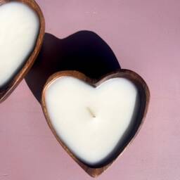 Heart Candle Home Decor Aesthetic Wood Bowl - Gift For Her Mother's Day Love Birthday Wedding House Warming Mom - thumbnail 4