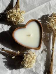Heart Candle Home Decor Aesthetic Wood Bowl - Gift For Her Mother's Day Love Birthday Wedding House Warming Mom - thumbnail 1