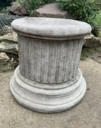 stone Garden Round Solid Heavy Plinth Column Pedestal Ornament - thumbnail 1