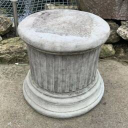 stone Garden Round Solid Heavy Plinth Column Pedestal Ornament - thumbnail 3