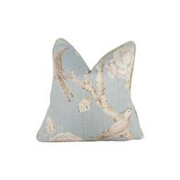 Zoffany - Woodville La Seine Classic Bird & Blossom Chinoiserie Cushion Cover Handmade Throw Pillow Designer Home Decor - thumbnail 1