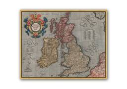 Anglia, Scotia Et Hibernia Map - Old Antique Of Great Britain & Ireland 1623 Wall Print- Poster Art-Wall Art