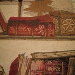 Library Books Ski Woven Tapestry Cushion Cover Sham - thumbnail 2
