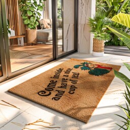 Come Inside & Have A Cup Of Tea Labyrinth Doormat - Worm Rug Film Of Quote Fandom Funny Gift - thumbnail 2