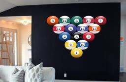Billiard Full Color Decal, Pool Balls Board Color Sticker, Wall Art Cn 098 - thumbnail 1