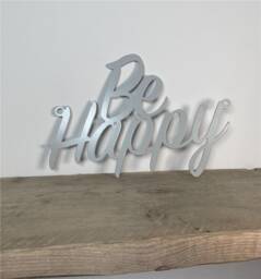 Be Happy - Steel Metal Hanging Sign Wall Art - thumbnail 1