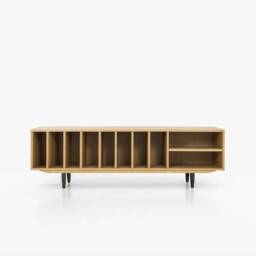 Mid-Century Sideboard, Dresser, Commode, Credenza Made Of Oak Vaneer - Livlo D-S09